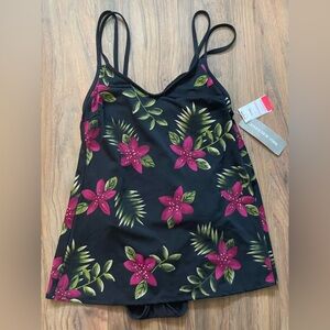 NWT Vintage 90s Jones New York One Piece Floral Bathing Suit Union Tag USA 10